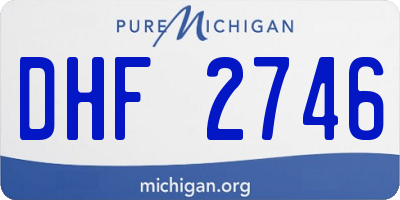 MI license plate DHF2746