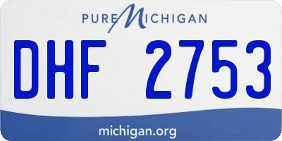 MI license plate DHF2753