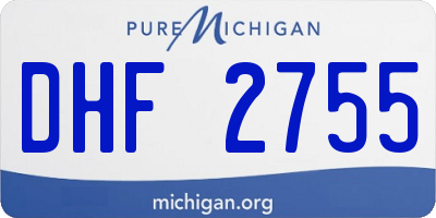 MI license plate DHF2755