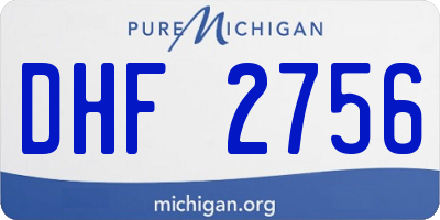 MI license plate DHF2756
