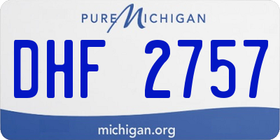 MI license plate DHF2757