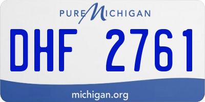 MI license plate DHF2761