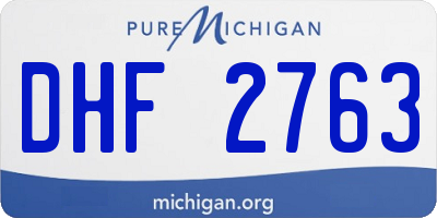 MI license plate DHF2763
