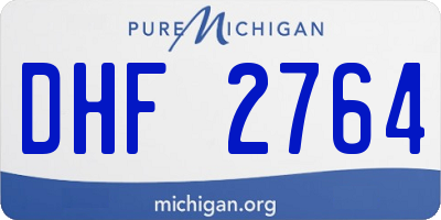 MI license plate DHF2764