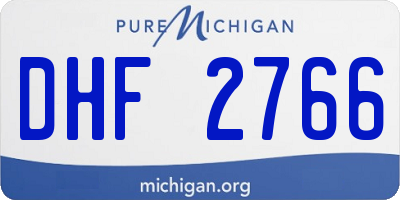 MI license plate DHF2766