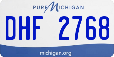 MI license plate DHF2768