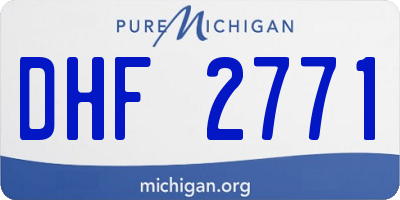 MI license plate DHF2771