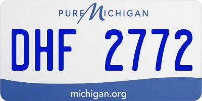 MI license plate DHF2772