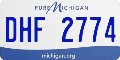 MI license plate DHF2774