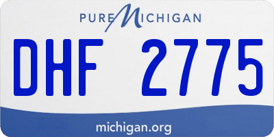MI license plate DHF2775