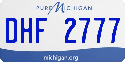 MI license plate DHF2777
