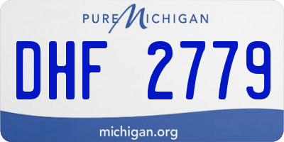 MI license plate DHF2779