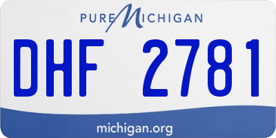 MI license plate DHF2781