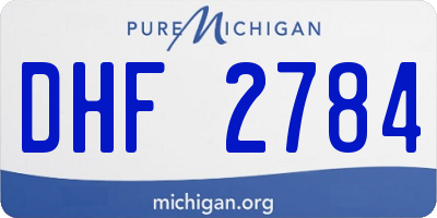 MI license plate DHF2784