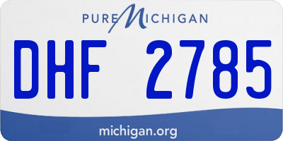 MI license plate DHF2785