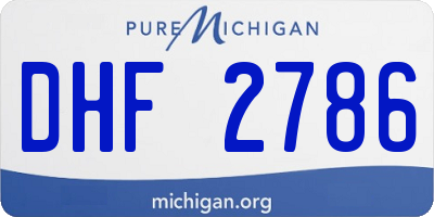 MI license plate DHF2786