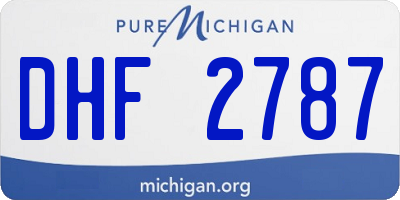 MI license plate DHF2787