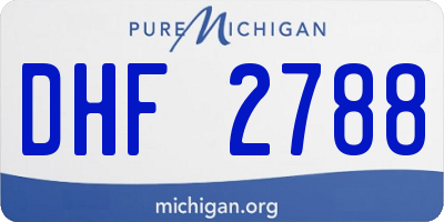 MI license plate DHF2788