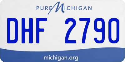 MI license plate DHF2790