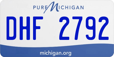 MI license plate DHF2792