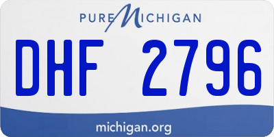 MI license plate DHF2796