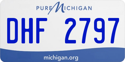 MI license plate DHF2797