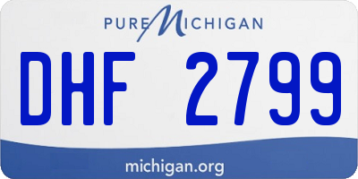 MI license plate DHF2799