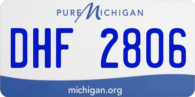 MI license plate DHF2806