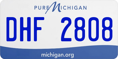 MI license plate DHF2808