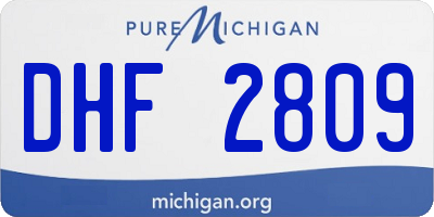 MI license plate DHF2809