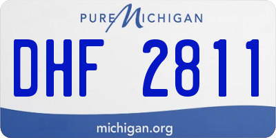 MI license plate DHF2811