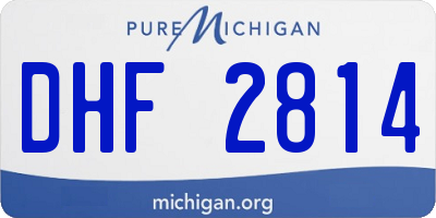 MI license plate DHF2814