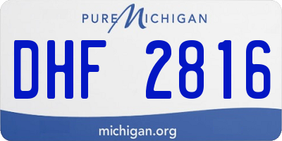 MI license plate DHF2816