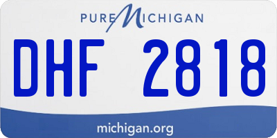 MI license plate DHF2818