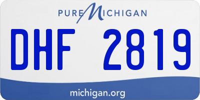 MI license plate DHF2819