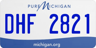 MI license plate DHF2821