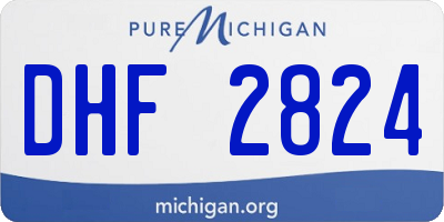 MI license plate DHF2824