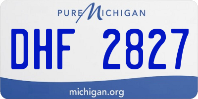 MI license plate DHF2827