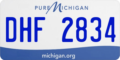 MI license plate DHF2834