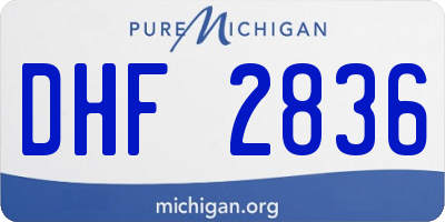 MI license plate DHF2836