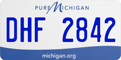 MI license plate DHF2842