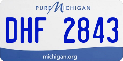 MI license plate DHF2843