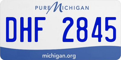 MI license plate DHF2845