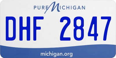 MI license plate DHF2847