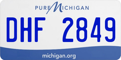 MI license plate DHF2849