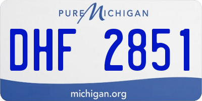 MI license plate DHF2851