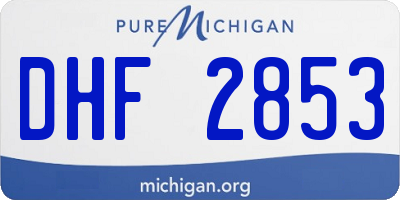 MI license plate DHF2853