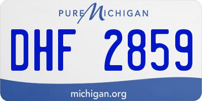 MI license plate DHF2859