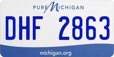 MI license plate DHF2863