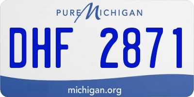 MI license plate DHF2871